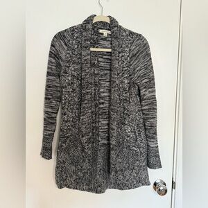 Woman’s Black and Gray Cardigan